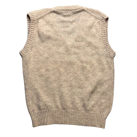 Vintage‎ Carson's 70%wool Made in Italy vest | Grandpacore Quiet Luxury Oatmeal - Picture 2 of 6